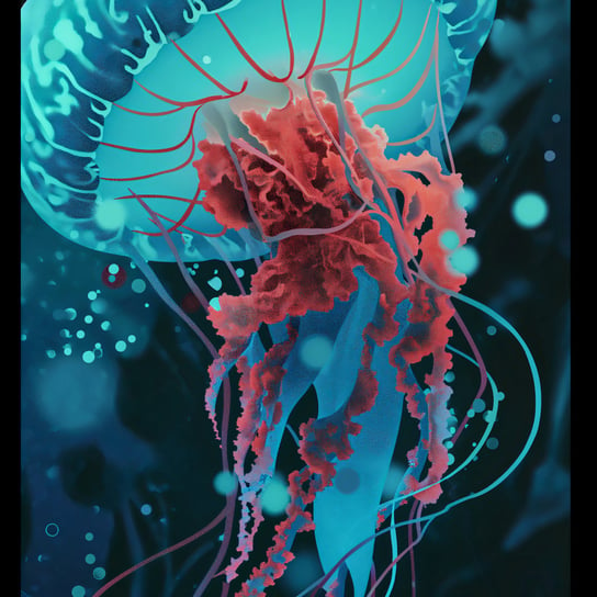 Plakat 70x70cm Meduza - Tańcząca z Wodami Inna marka