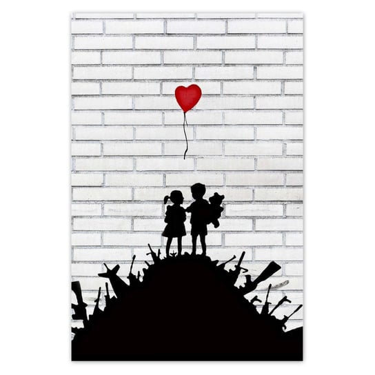 Plakat 80x120 Banksy Góra broni Balon ZeSmakiem