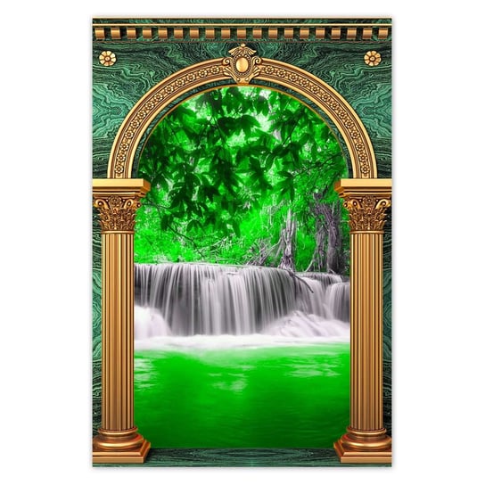 Plakat 80x120 Zielony wodospad Kaskada ZeSmakiem