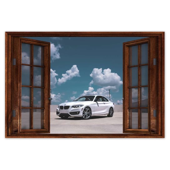 Plakat 90x60 Białe BMW ZeSmakiem