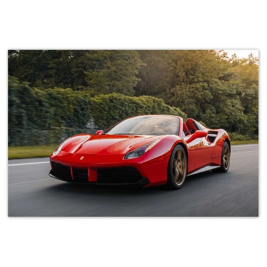 Plakat 90x60 Czerwone Ferrari ZeSmakiem