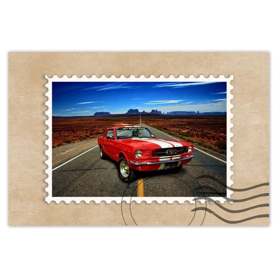 Plakat 90x60 Ford Mustang Autostrada ZeSmakiem