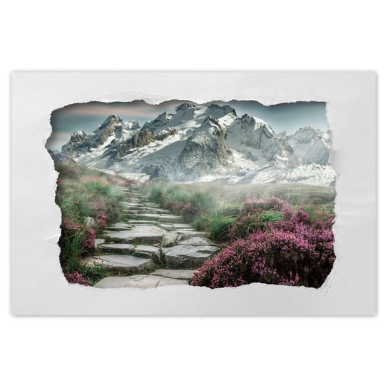 Plakat 90x60 Górski widok Pejzaż Mgła ZeSmakiem