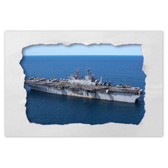 Plakat 90x60 Lotniskowiec Statek Morze ZeSmakiem