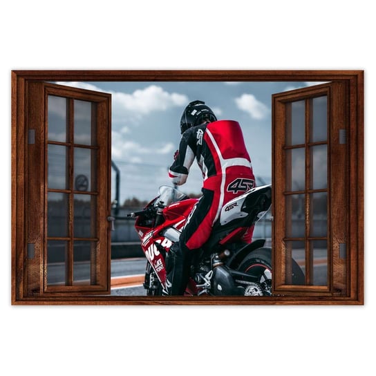 Plakat 90x60 Motocykl na torze ZeSmakiem