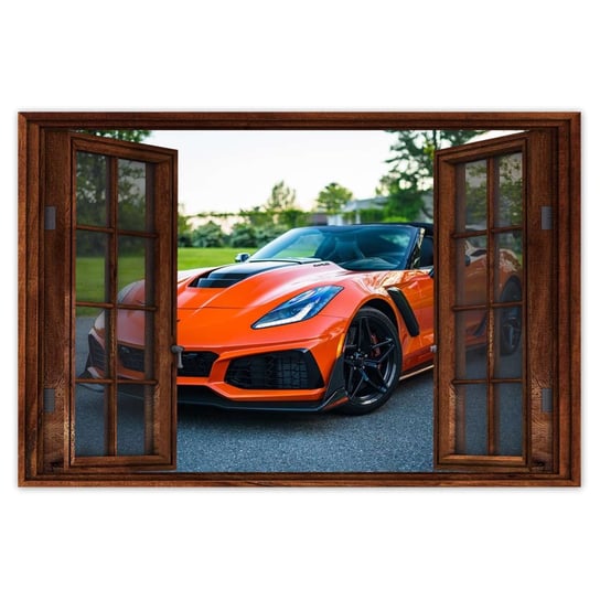 Plakat 90x60 Pomarańczowy samochód ZeSmakiem