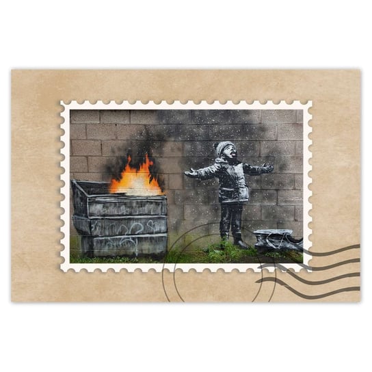 Plakat 90x60 Smog Śnieg Banksy ZeSmakiem