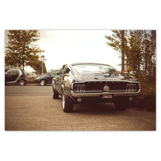Plakat 90x60 Vintage foto Ford Mustang ZeSmakiem
