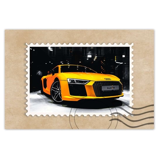 Plakat 90x60 Żółte Audi R8 ZeSmakiem