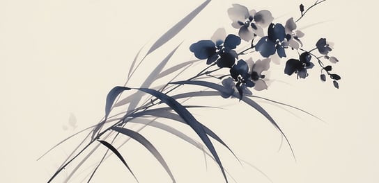 Plakat 91,3x44,5cm Orchidea w Sepii Inna marka