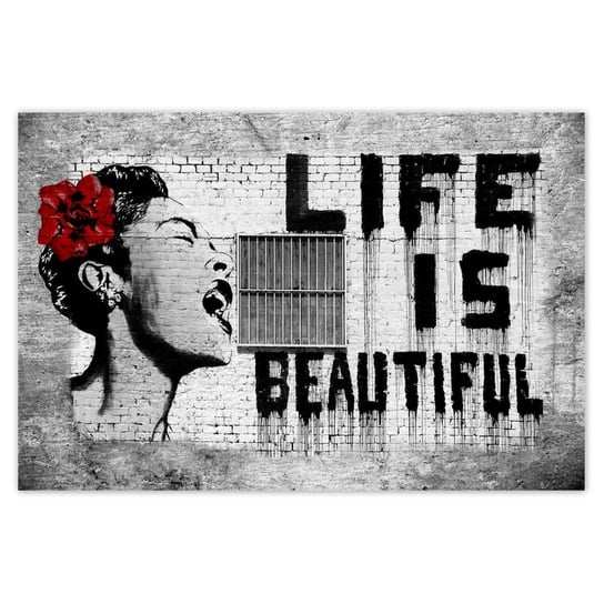 Plakat 93x62 Banksy Life is beautiful ZeSmakiem