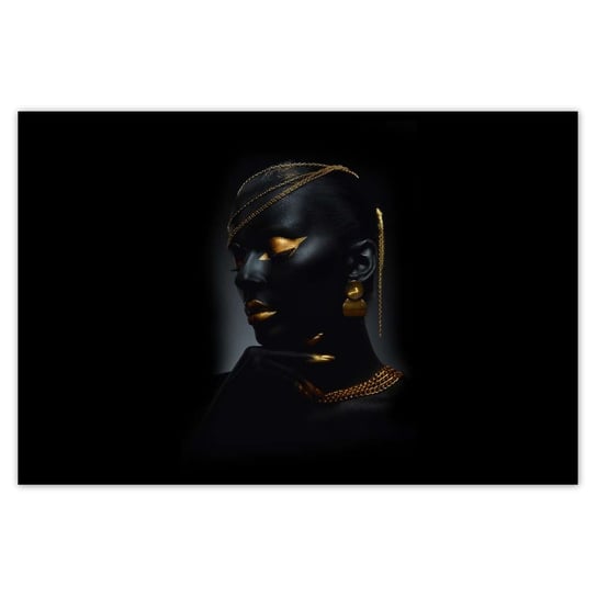 Plakat 93x62 Głowa ze złotymi ozdobami ZeSmakiem