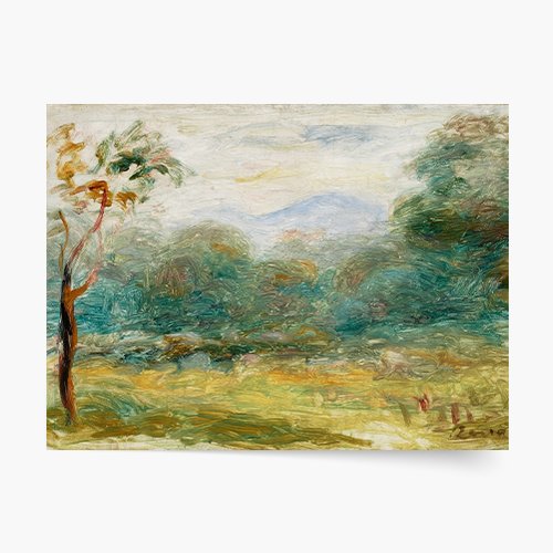 Plakat, A. Pierre-Renoir "Krajobraz z południa Francji (Cagnes-sur-Mer)", 60x40 cm Empik Foto