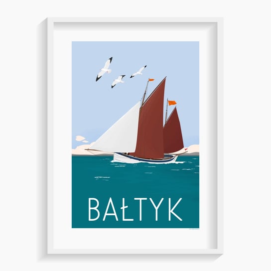Plakat A. W. WIĘCKIEWICZ, Bałtyk A1 59,4x84,1 cm A. W. WIĘCKIEWICZ