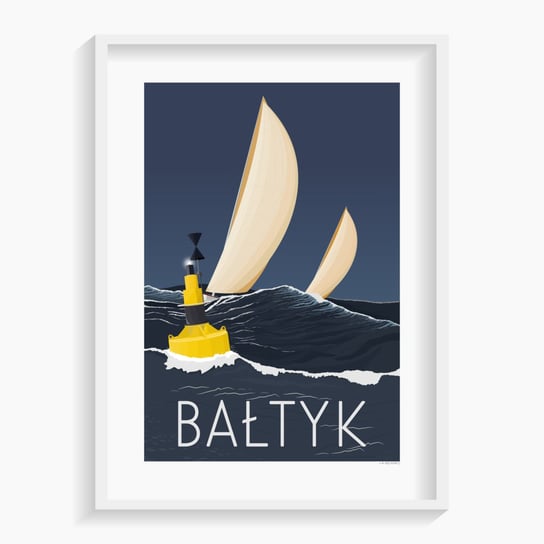 Plakat A. W. WIĘCKIEWICZ, Bałtyk B1 70,7x100 cm A. W. WIĘCKIEWICZ