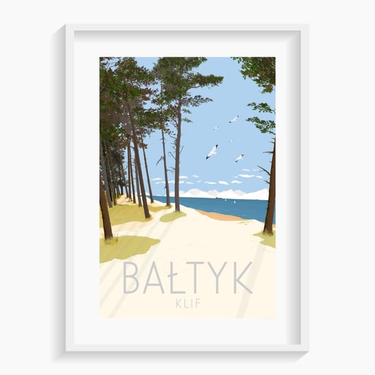 Plakat A. W. WIĘCKIEWICZ, Bałtyk Klif 40x50 cm A. W. WIĘCKIEWICZ