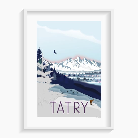 Plakat A. W. WIĘCKIEWICZ, Tatry 40x50 cm A. W. WIĘCKIEWICZ