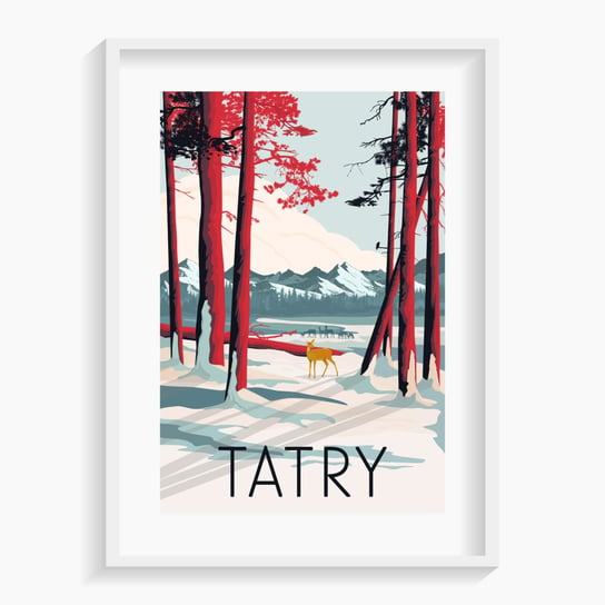 Plakat A. W. WIĘCKIEWICZ, Tatry 50x70 cm A. W. WIĘCKIEWICZ
