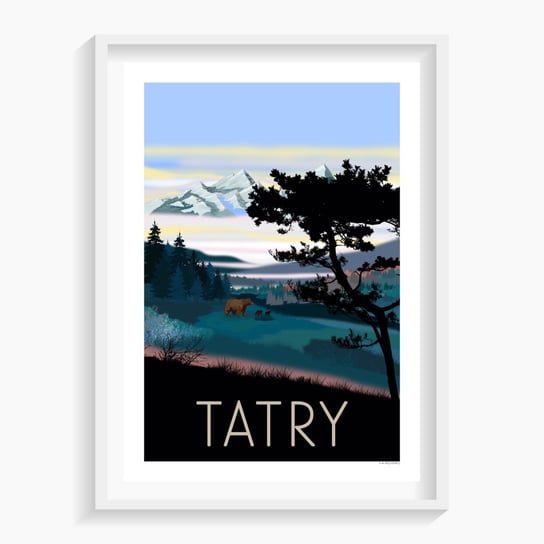 Plakat A. W. WIĘCKIEWICZ, Tatry 50x70 cm A. W. WIĘCKIEWICZ