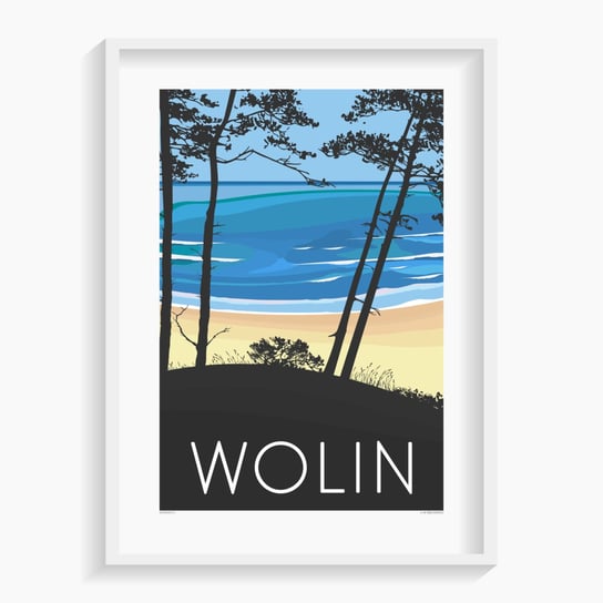 Plakat A. W. WIĘCKIEWICZ, Wolin A3 29,7x42 cm A. W. WIĘCKIEWICZ