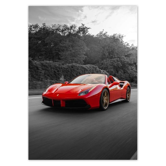Plakat A0 PION Czerwone Ferrari ZeSmakiem