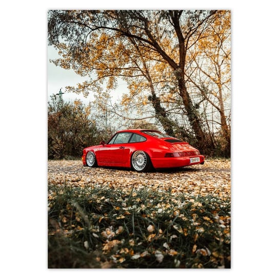 Plakat A0 PION Czerwone Porsche Samochód ZeSmakiem