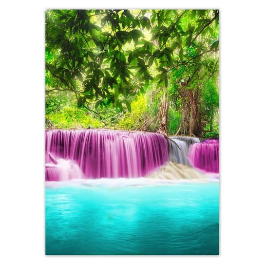 Plakat A0 PION Kolorowy pejzaż Wodospad ZeSmakiem
