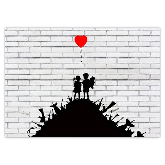 Plakat A0 POZIOM Banksy Sterta broni Balon ZeSmakiem