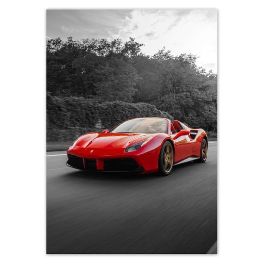 Plakat A1 PION Czerwone Ferrari ZeSmakiem
