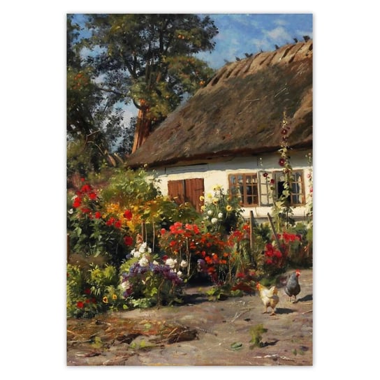 Plakat A1 PION Wiejski domek z kwiatami ZeSmakiem