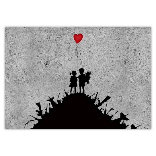 Plakat A1 POZIOM Banksy Dzieci na stosie ZeSmakiem