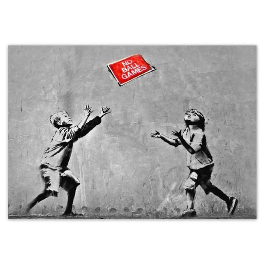 Plakat A1 POZIOM Banksy No Ball Games ZeSmakiem