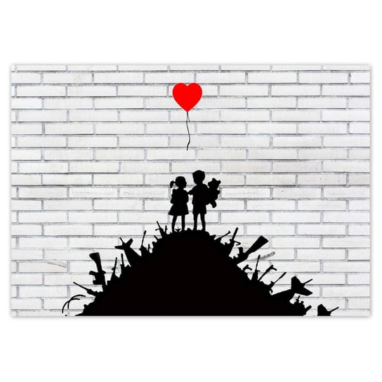 Plakat A1 POZIOM Banksy Sterta broni Balon ZeSmakiem