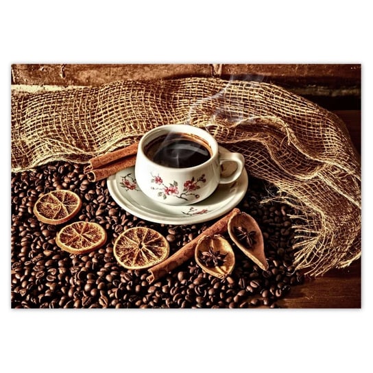 Plakat A1 POZIOM Filiżanka kawy z wanilią ZeSmakiem