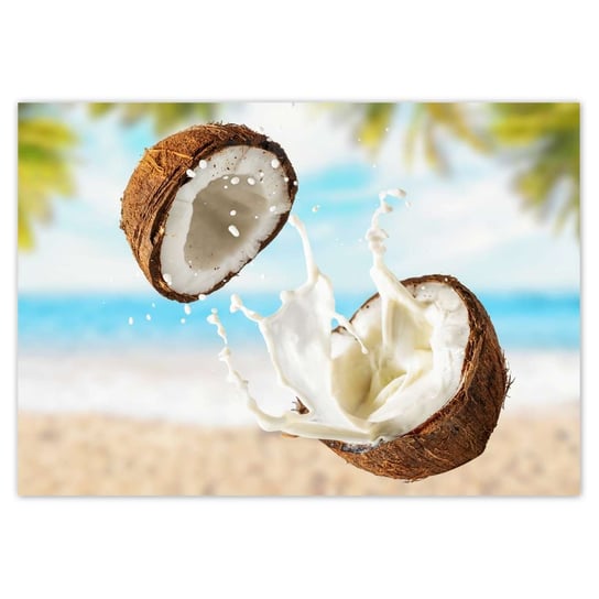 Plakat A1 POZIOM Mleczko kokosowe Kokosy ZeSmakiem
