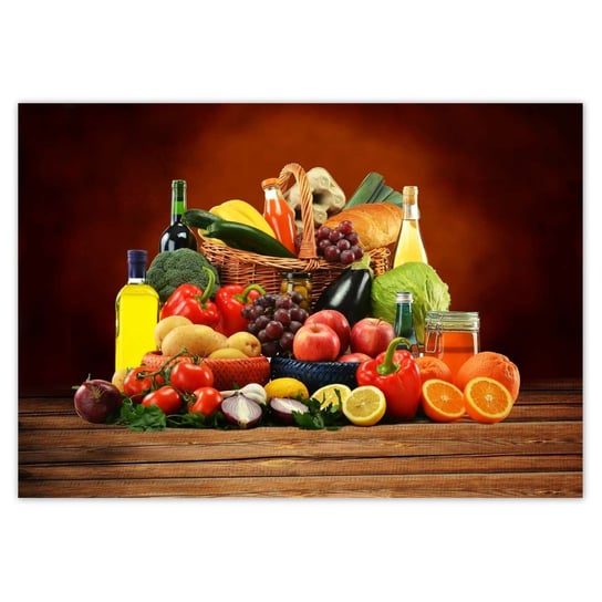 Plakat A1 POZIOM Owoce Warzywa do kuchni ZeSmakiem