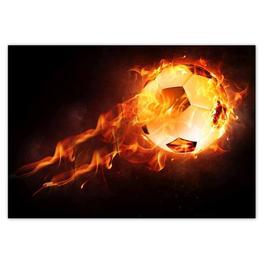 Plakat A1 POZIOM Piłka nożna w ogniu ZeSmakiem