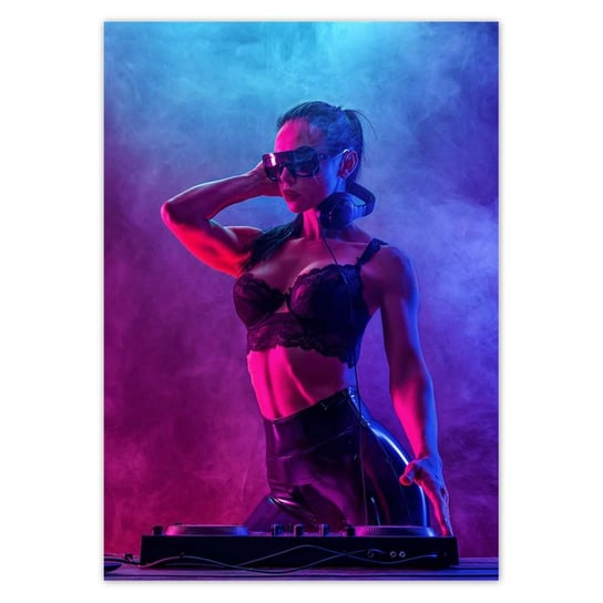 Plakat A2 PION DJka Kobieta Dym ZeSmakiem