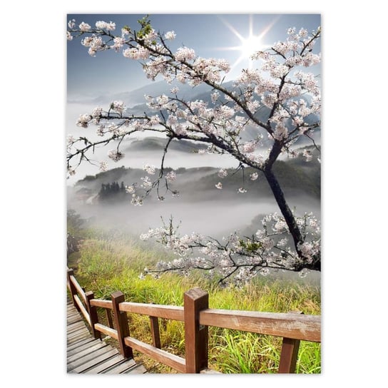 Plakat A2 PION Japonia kwitnąca wiśnia ZeSmakiem