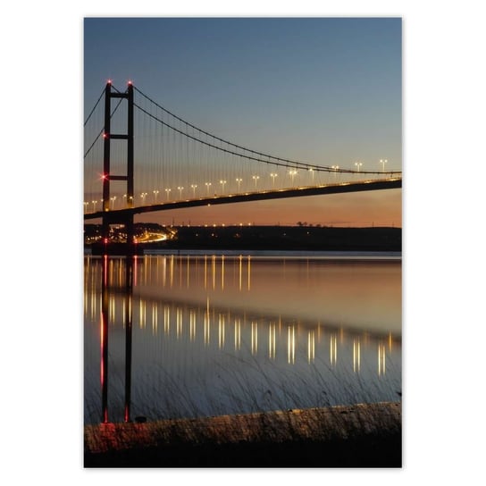 Plakat A2 PION Oświetlony most w nocy ZeSmakiem