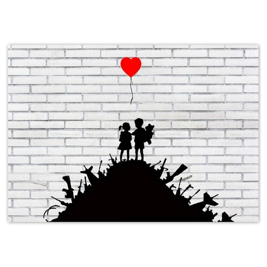 Plakat A2 POZIOM Banksy Sterta broni Balon ZeSmakiem