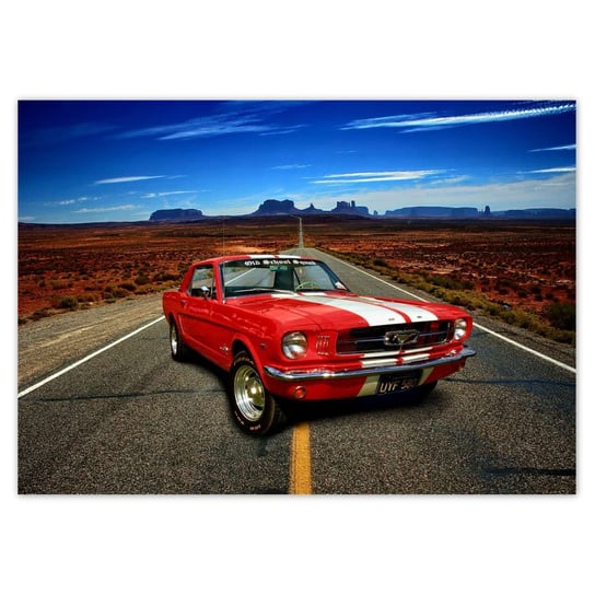 Plakat A2 POZIOM Ford Mustang Autostrada ZeSmakiem