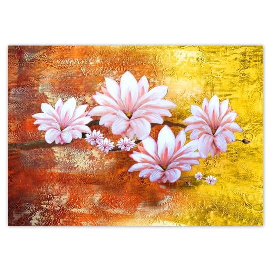 Plakat A2 POZIOM Gałązka magnolii kwiaty ZeSmakiem