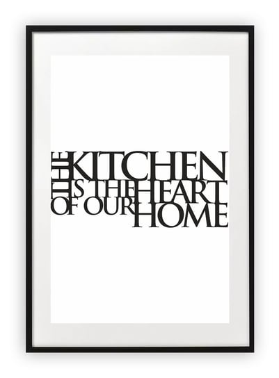 Plakat A3 30x42 cm Kuchnia jest serce domu WZORY Printonia