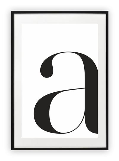Plakat A3 30x42 cm litera A typografia WZORY Printonia