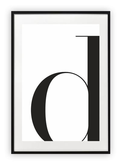 Plakat A3 30x42 cm Litera D typografia WZORY Printonia