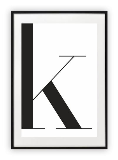Plakat A3 30x42 cm Litera K typografia WZORY Printonia