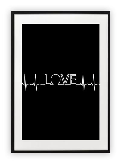 Plakat A3 30x42 cm Typografia Love Rytm WZORY Printonia