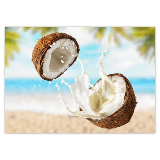Plakat A3 POZIOM Mleczko kokosowe Kokosy ZeSmakiem
