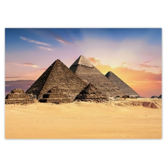 Plakat A3 POZIOM Piramidy Egipt Krajobraz ZeSmakiem